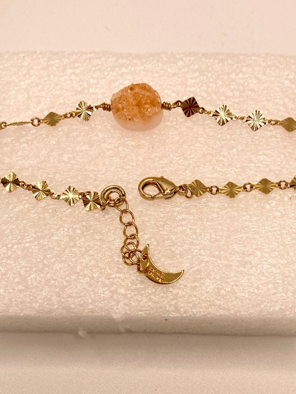 NIB Luna Norte 14K gold-plated brass anklet